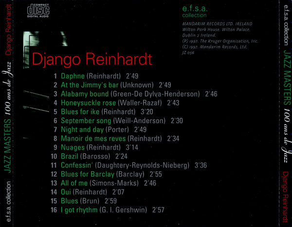 Album herunterladen Django Reinhardt - Jazz Masters 100 Ans De Jazz