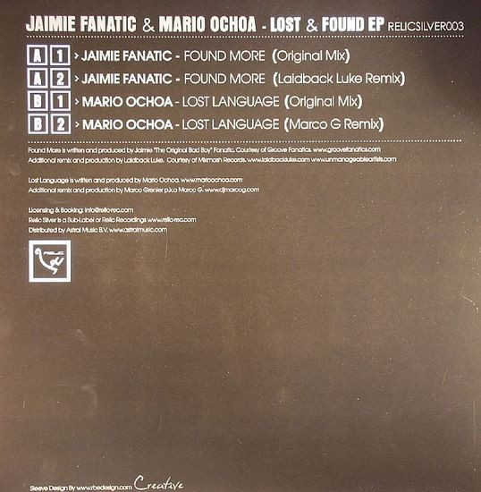 télécharger l'album Jaimie Fanatic & Mario Ochoa - Lost Found EP