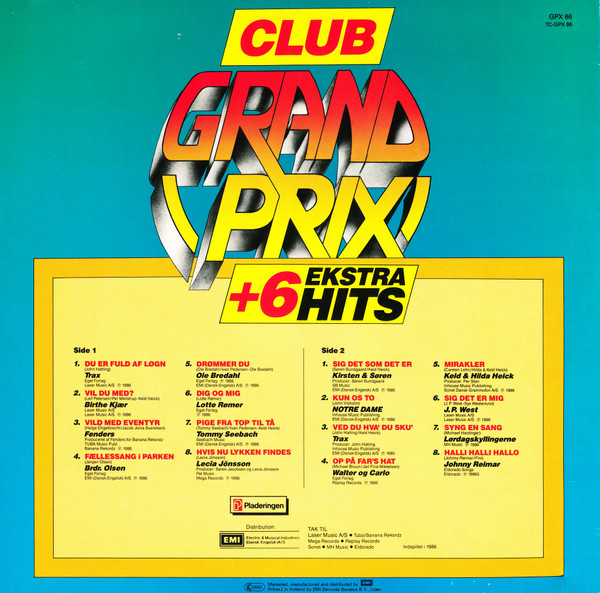baixar álbum various - Club Grand Prix 1986 6 Ekstra Hits