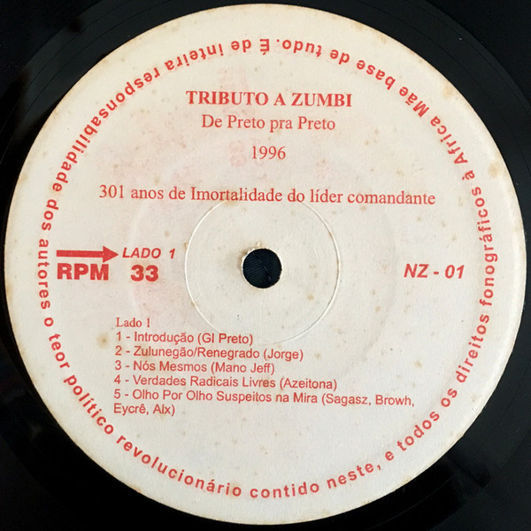 ladda ner album Various - Tributo A Zumbi De Preto Pra Preto