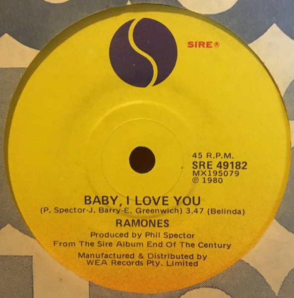 Ramones – Baby I Love You (1980, Vinyl) - Discogs