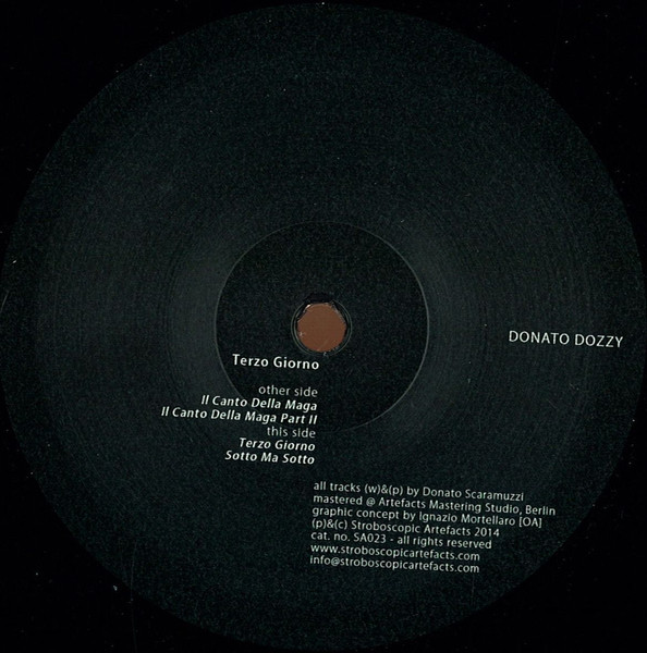 Donato Dozzy - Terzo Giorno | Stroboscopic Artefacts (SA023) - main