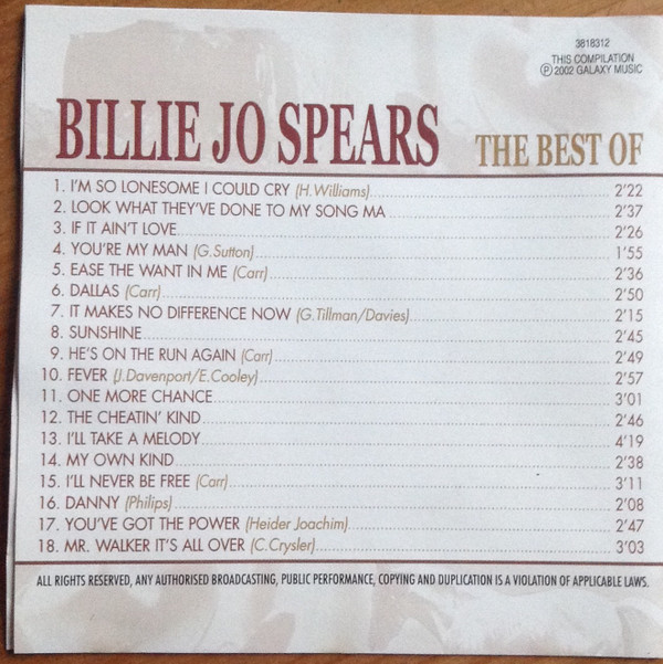Album herunterladen Billie Jo Spears - The Best Of