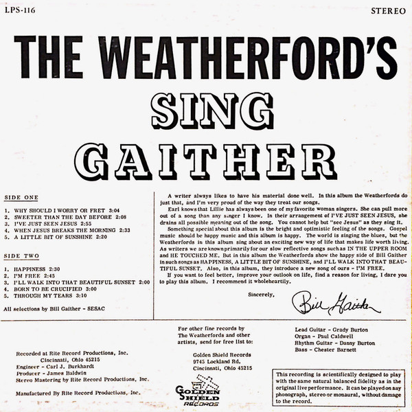ladda ner album The Weatherford's - The Weatherfords Sing Gaither
