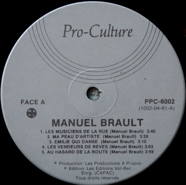 Manuel Brault - Manuel Brault | Pro-Culture (PPC 6002) - 3