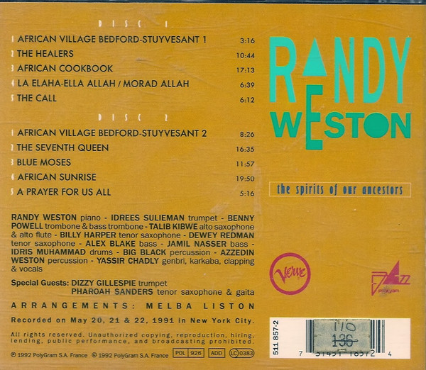 descargar álbum Randy Weston - The Spirits Of Our Ancestors