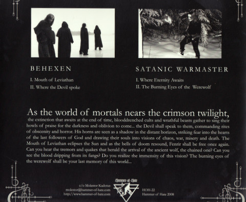 Behexen / Satanic Warmaster – Behexen / Satanic Warmaster (2008