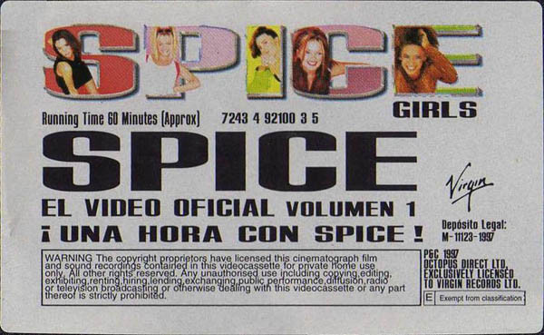 Spice Girls – Spice: The Official Video Volume 1 (One Hour Of Girl