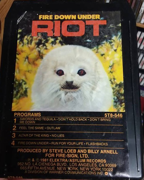 Riot – Fire Down Under (1981, 8-Track Cartridge) - Discogs