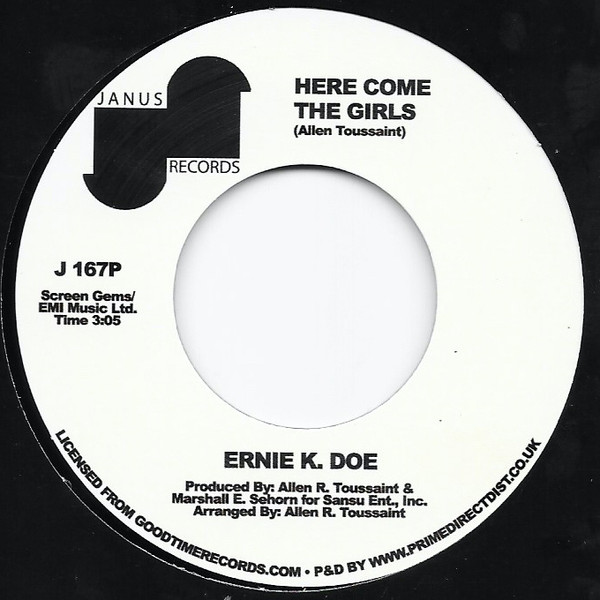 Ernie K. Doe - Here Come The Girls | Janus Records (J 167P) - main