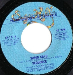 SEQUENCE: simon says / instro SUGAR HILL 12 Single 33 RPM