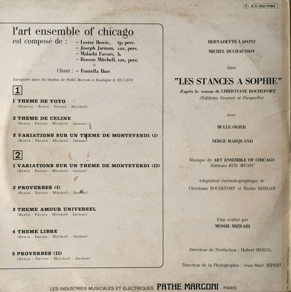 The Art Ensemble Of Chicago - Les stances à Sophie (1970) MC01MzU5LmpwZWc
