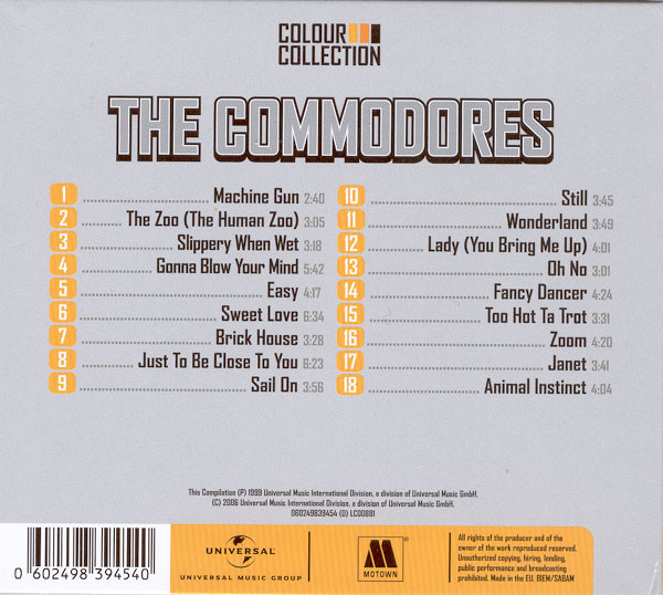 last ned album Download The Commodores - Colour Collection album