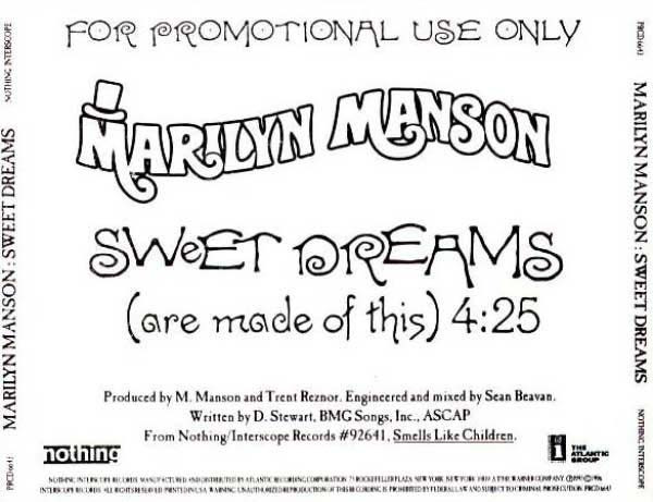 Marilyn Manson – Sweet Dreams (1995, CD) - Discogs