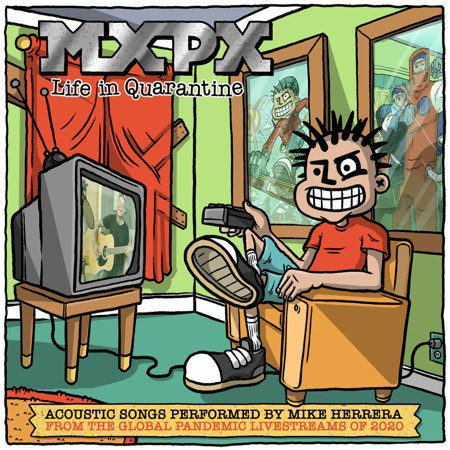 MxPx – Life In Quarantine (2020, Clear/Blue Halves with Neon