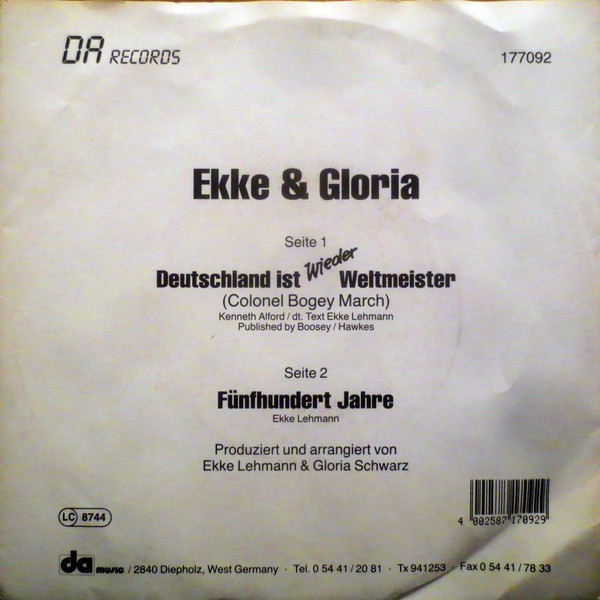 télécharger l'album Ekke & Gloria - Deutschland Ist Wieder Weltmeister