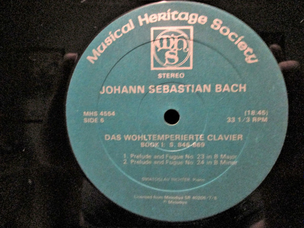 lataa albumi Johann Sebastian Bach Sviatoslav Richter - Das Wohltemperierte Clavier Book I S 846 869