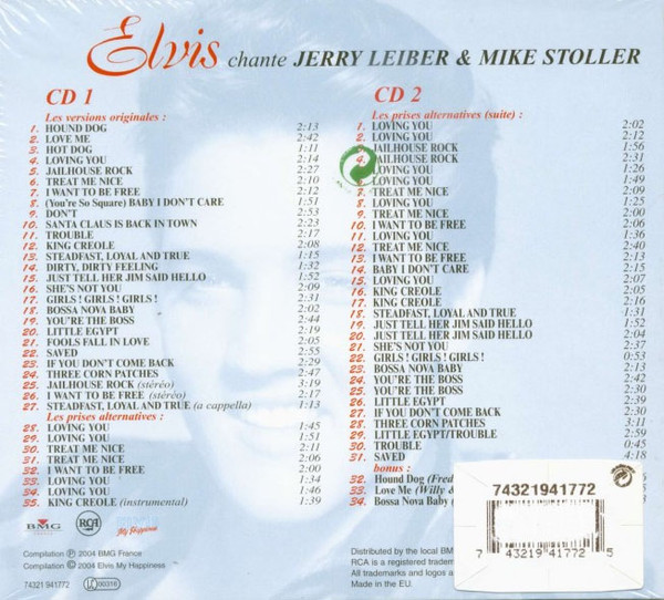 télécharger l'album Elvis - Chante Jerry Leiber Mike Stoller