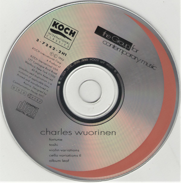 descargar álbum Charles Wuorinen The Group For Contemporary Music - Fortune Tashi Violin Variations Cello Variations II Album Leaf