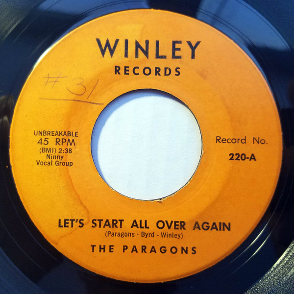 The Paragons – Let's Start All Over Again / Stick With Me Baby (1957,  Vinyl) - Discogs