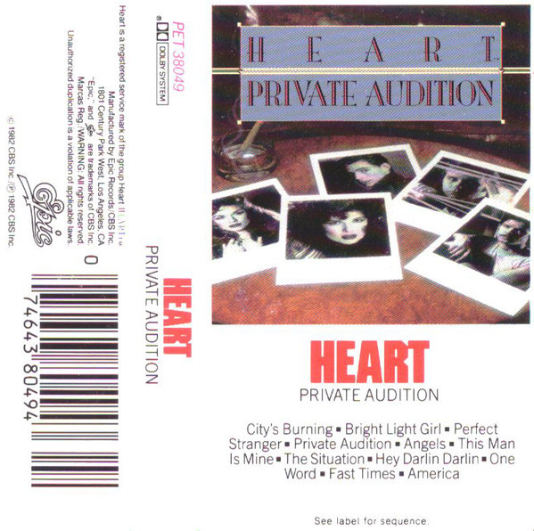 Heart - Private Audition | Releases | Discogs