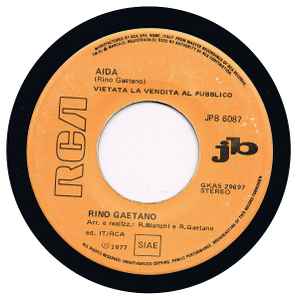 Rino Gaetano / Renato Zero – Aida / Mi Vendo (1977, Vinyl) - Discogs