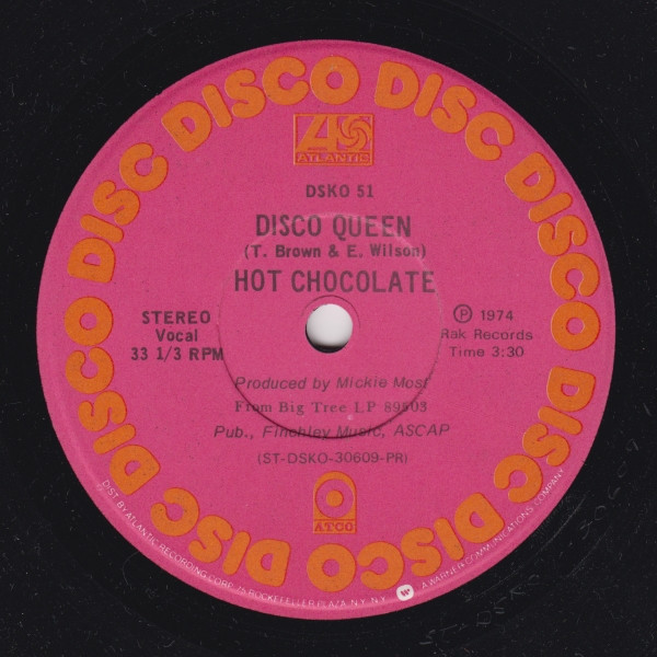 Hot Chocolate – Disco Queen (1975, Vinyl) - Discogs