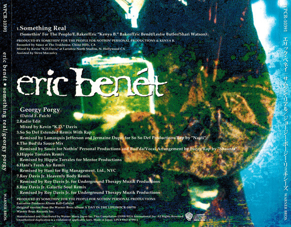 Album herunterladen Eric Benét - Something Real Georgy Porgy Remixies