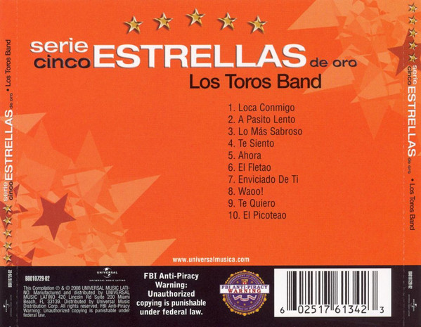 Album herunterladen Los Toros Band - Cinco Estrellas De Oro