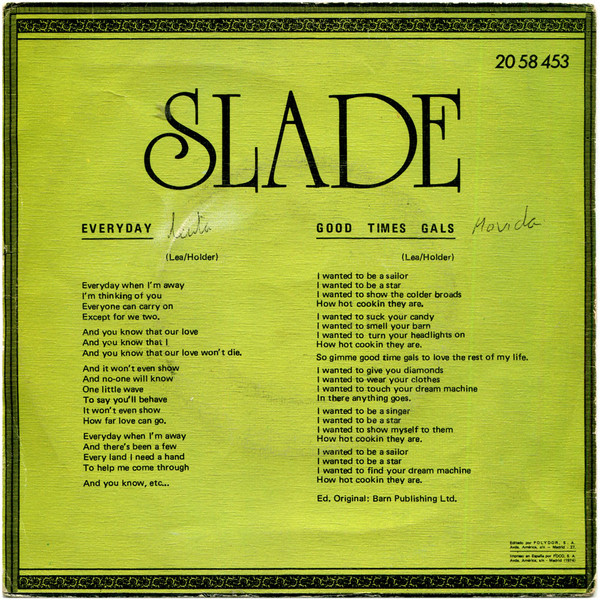 lataa albumi Slade - Everyday Cada Día