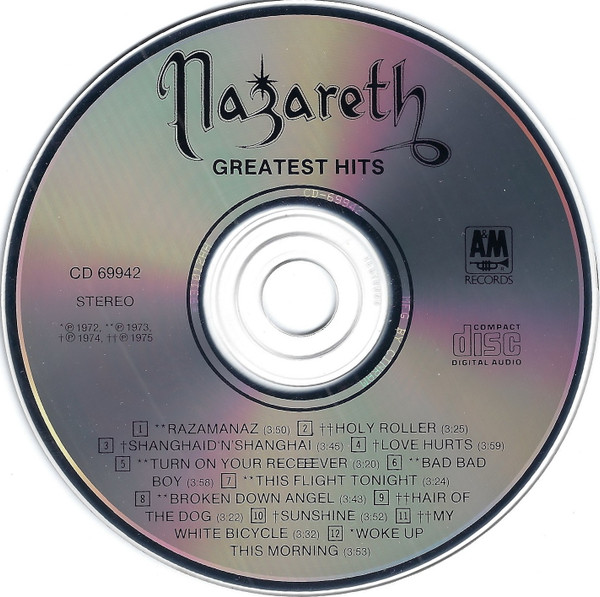 Nazareth - Greatest Hits | A&M Records (CD 69942) - 6