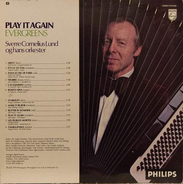 ladda ner album Sverre Cornelius Lund Og Hans Orkester - Play It Again Evergreens