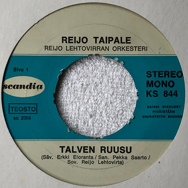 Reijo Taipale – Talven Ruusu / Rantakoivun Alla (1970, Vinyl) - Discogs