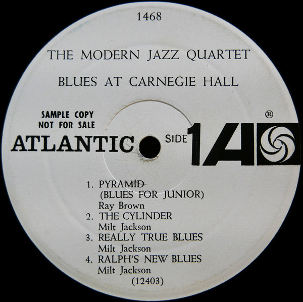 The Modern Jazz Quartet – Blues At Carnegie Hall (1994, 200 g High 