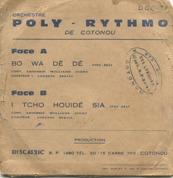 ladda ner album PolyRythmo De Cotonou - Bo Wa Dêdê I Tcho Houidé Sia