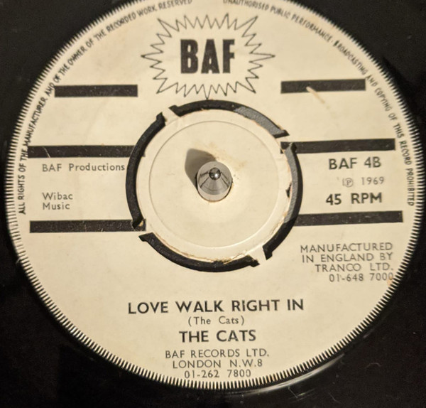 The Cats - William Tell / Love Walk Right In | BAF (BAF 4) - 2