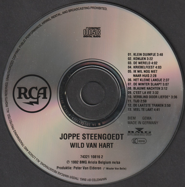 Album herunterladen Joppe Steengoedt - Wild Van Hart