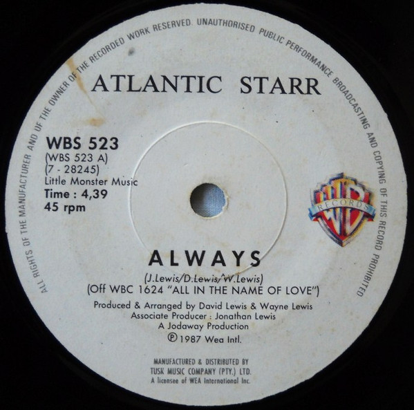 Atlantic Starr - Always | Releases | Discogs