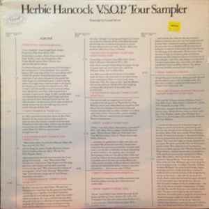 Herbie Hancock - V.S.O.P. - Tour Narrative Special Limited Edition For Radio album cover