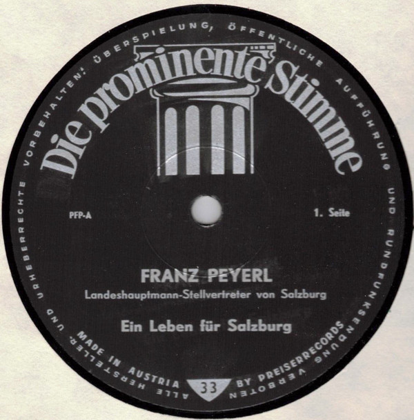 ladda ner album Franz Peyerl - Ein Leben Für Salzburg