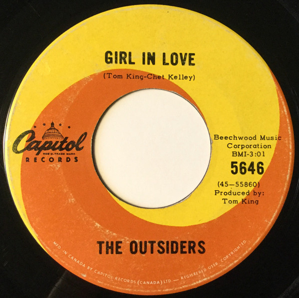 The Outsiders – Girl In Love (1967, Vinyl) - Discogs