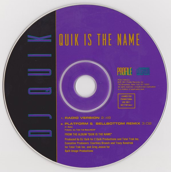 DJ Quik – Quik Is The Name / Tha Bombudd (1991, Vinyl) - Discogs