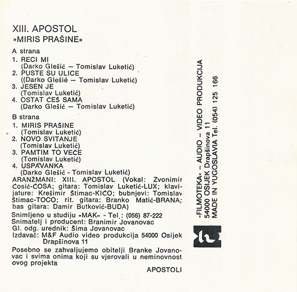 lataa albumi XIII Apostol - Miris Prašine