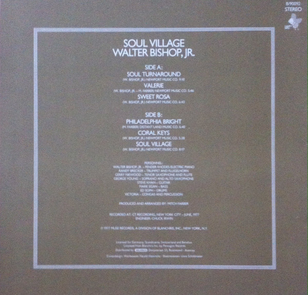 descargar álbum Walter Bishop, Jr - Soul Village