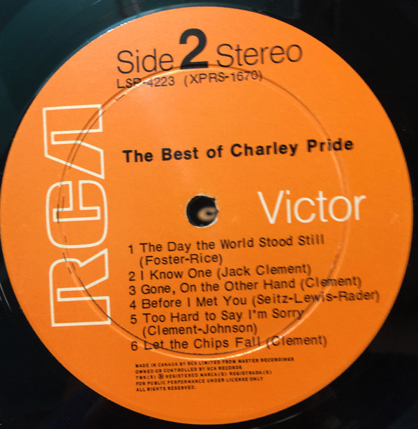 Charley Pride - The Best Of Charley Pride | RCA Victor (LSP-4223) - 4