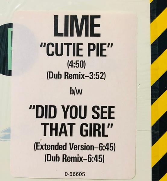 Lime – Cutie Pie / Did You See That Girl (1988, Vinyl) - Discogs