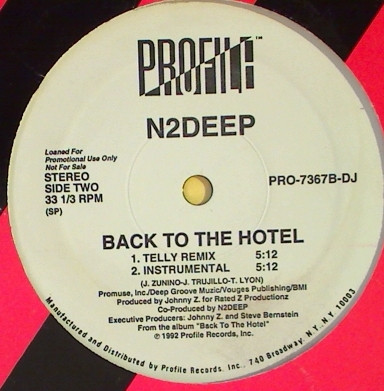 N2DEEP – Back To The Hotel (1992, Cassette) - Discogs