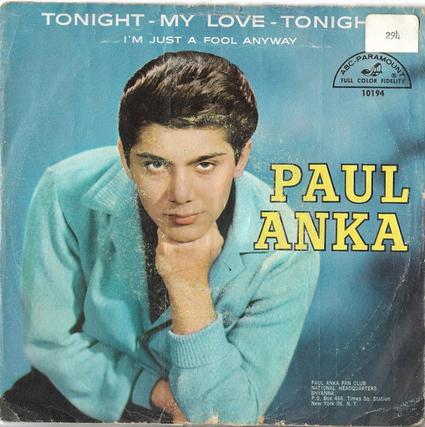 Paul Anka = ポール・アンカ – Tonight, My Love, Tonight = 今夜二人 