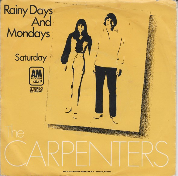 The Carpenters Rainy Days And Mondays Song Lyric Vintage Music