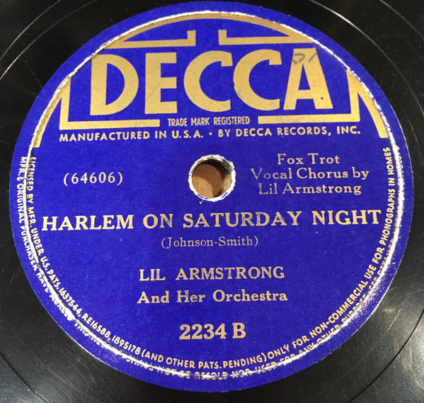 Album herunterladen Lil Armstrong And Her Orchestra - Safely Locked Up In My Heart Harlem On Saturday Night